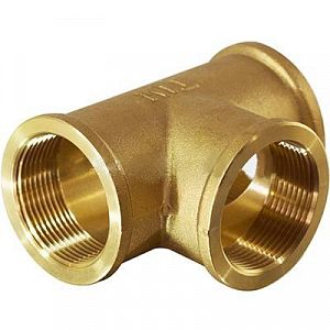 Тройник латунный резьбовой равнопроходный TIM (ВР) - 2' (1шт)