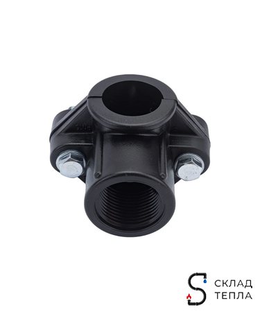 Коплект врезки (седелка+кран ПНД ВР/НР) 25х3/4" Valfex . Вид 11.