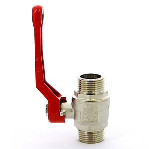 Кран шаровой полнопроходной ITAP 099 - 3/4' (НР/НР, PN40, Tmax 95°С, ручка-рычаг красная)