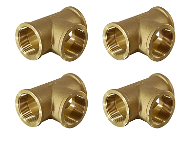 Тройник латунный резьбовой равнопроходный TIM (ВР) - 1/2' (4шт.)