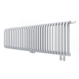 Радиатор 2 трубчатый Rommer Ventil 300 - 30 секций (нижнее подключение, цвет белый RAL9016)