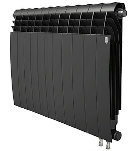 Радиатор биметаллический Royal Thermo BiLiner 500 V Noir Sable (Н) (Чёрный) - 11 секций