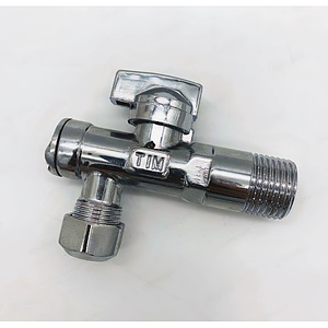 Кран шаровой угловой TIM - 1/2' x 10мм (НР/НР, с цангой и отражателем)