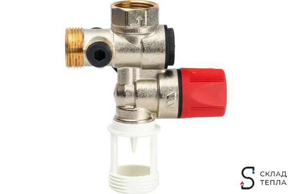 Группа безопасности бойлера WATTS SFR - 3/4" (сбросное отверстие 1", для бойлеров до 10 кВт). Вид 3.