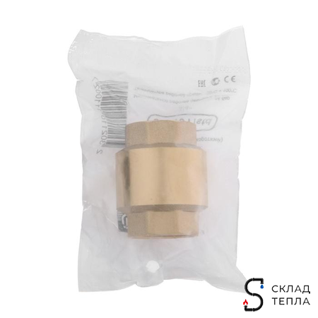 Клапан обратный короткий TIM - 3/4" (ВР/ВР, затвор металлический). Вид 3.