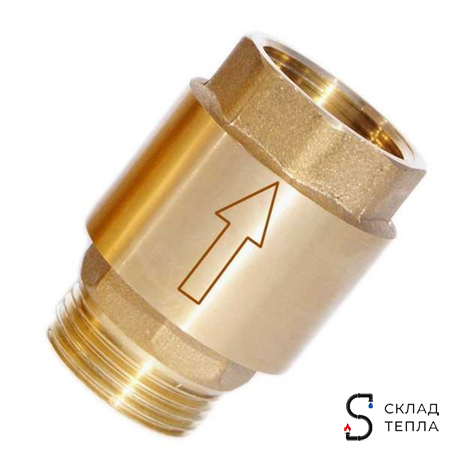 Клапан обратный ACR - 1" (НР/ВР, затвор металлический). Вид 1.