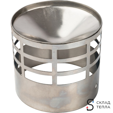 STOUT Элемент дымохода решетка из нержавеющей стали DN80 для дымоотводящей трубы. Вид 1.