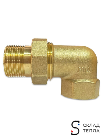 Соединение быстроразъемное (американка) угловое TIM - 1 1/2" (НР/ВР, 1шт). Вид 5.