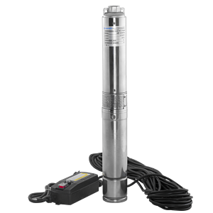 Насос скважинный Aquario ASP 1E-30-90 - 0,45 кВт (однофазный, Hmax 32 м, Qmax 45 л/мин, кабель 25 м)