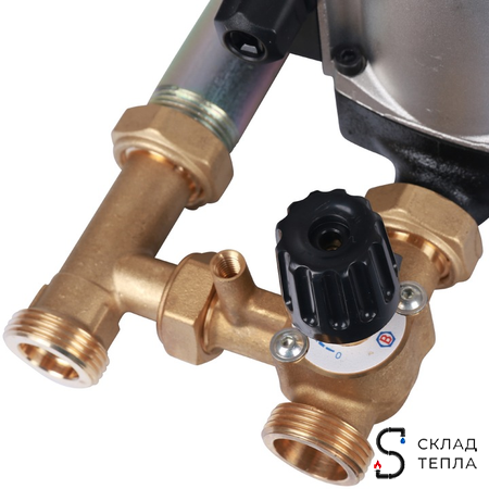 Насосная группа STOUT - 3/4" (с 3-х ходовым приводным смесителем, с насосом Grundfos UPSO 15-65 130). Вид 4.