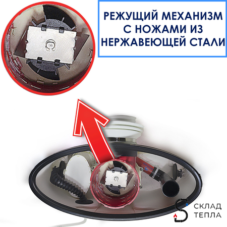 Канализационная насосная установка AM-STP-400 UP. Вид 3.