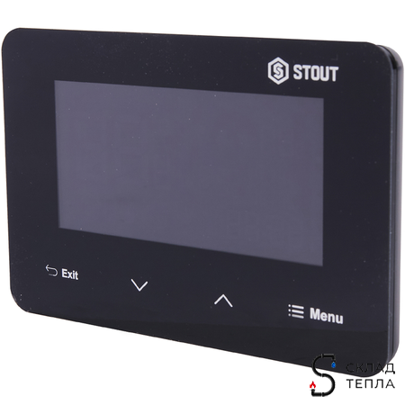 STOUT Проводной комнатный двухпозиционный регулятор ST-293v3, черный. Вид 2.