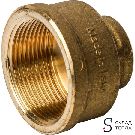 Муфта латунная резьбовая переходная STOUT - 1 1/2" x 3/4". Вид 2.