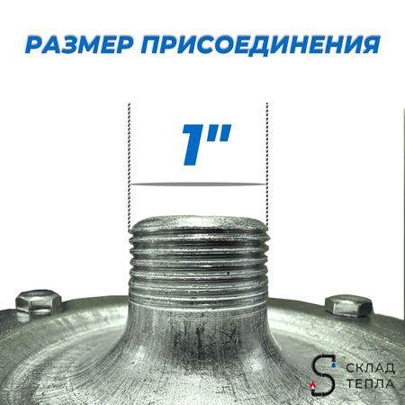Гидроаккумулятор ACR-100 л. горизонтальный. Вид 3.
