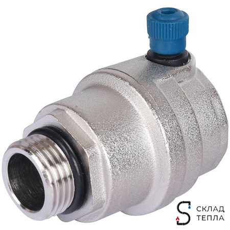Воздухоотводчик автоматический STOUT - 1/2" (НР, воздухоотвод сбоку, цвет никелированный). Вид 8.
