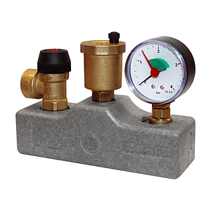 Группа безопасности котла STOUT - 1' (до 50 кВт, 3 бар, в теплоизоляции, OR)