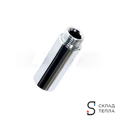 Удлинитель резьбовой TIM - 1" длина 20 мм (НР/ВР, цвет хромированный). Вид 1.