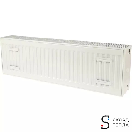 Радиатор стальной KERMI FKO 33 - высота 200 мм, длина 800 мм с боковым подключением. Вид 12.