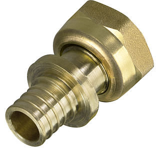 Переход на накидную гайку TIM - 25 x 3/4' (для труб из сшитого полиэтилена, 2 шт)