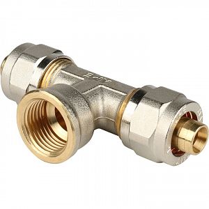 Тройник комбинированный с внутренней резьбой STOUT - 26 x 3/4" (винтовой, для металлопласт.труб) Тройник комбинированный с внутренней резьбой STOUT - 26 x 3/4' (винтовой, для металлопласт.труб)