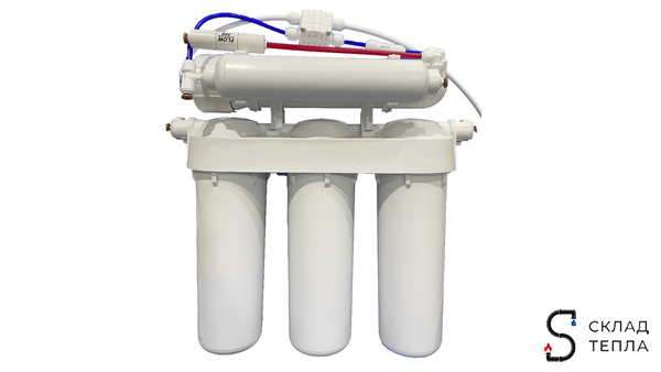 Фильтр 5-ти ступенчатой очистки ACR Osmos (обратный осмос, минерализатор, бак, кран, без картриджей). Вид 2.