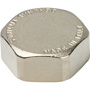 Заглушка латунная с внутренней резьбой STOUT - 1 1/4' (никелированная)