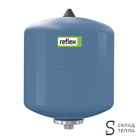 Бак расширительный мембранный Reflex DE 33 (PN10, вертикальный с ножками, цвет синий). Вид 2.