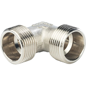 Отвод 90° латунный резьбовой равнопроходный STOUT (НР/НР) - 1/2' (никелированный)