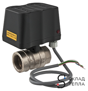 Кран шаровой с сервоприводом. Вид 1.