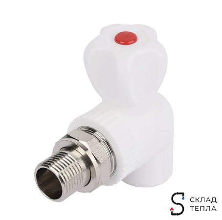Кран шаровой для радиатора угловой TIM - 20 x 1/2" (комплект- 10 шт.). Вид 3.