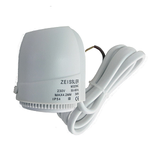 Сервопривод для теплого пола Zeissler M30x1.5 нормально закрытый 230v/ 2м M325NC (2шт)