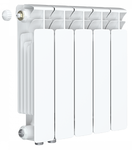 Радиатор биметаллический Rifar Base Ventil 350 - 5 секций (подключение нижнее слева)