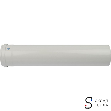 Труба для коаксиального дымохода STOUT D60/100 мм, длина 500 мм (для конденсационного котла). Вид 2.