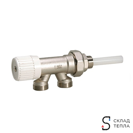 Блок LUXOR M282(M280) 1/2" для однотрубной системы с нижней подводкой и термостатической регули. Вид 1.
