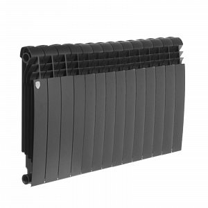 Радиатор биметаллический Royal Thermo BiLiner 500 Noir Sable (Чёрный) - 15 секций Радиатор биметаллический Royal Thermo BiLiner 500 Noir Sable (Чёрный) - 15 секций