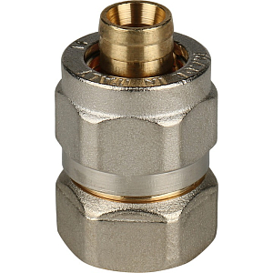 Переход на внутреннюю резьбу STOUT - 20 x 1/2" (винтовой, для металлопластиковых труб, 2шт) Переход на внутреннюю резьбу STOUT - 20 x 1/2' (винтовой, для металлопластиковых труб, 2шт)