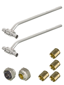 Комплект подключения к радиатору Т-образный TIM - 16 (длина 250 мм)