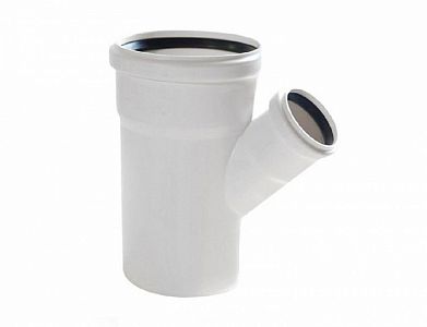 Тройник 45° переходной для внутренней канализации шумопоглощающий СИНИКОН КОМФОРТ- 110 x 50