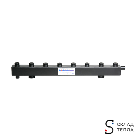 Коллектор котельной разводки Designsteel СТАНДАРТ - НР 2" на 9 контуров НР 1"1/4. Вид 1.