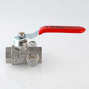 Кран шаровой муфтовый с дренажем и воздухоотводчиком 3/4" Valtec Кран шаровой муфтовый с дренажем и воздухоотводчиком 3/4' Valtec