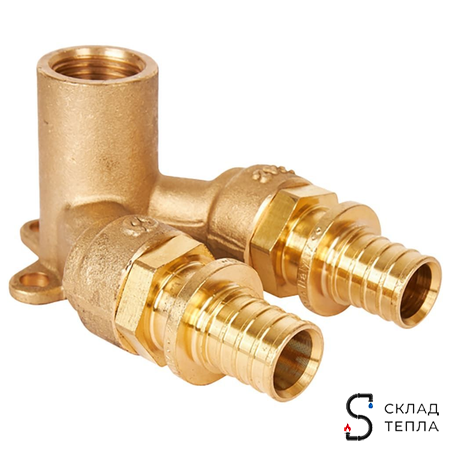 Водорозетка проходная STOUT - 16 x 1/2" (для труб из сшитого полиэтилена). Вид 9.