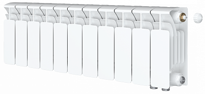 Радиатор биметаллический Rifar Base Ventil 200 - 11 секций (подключение нижнее справа) Радиатор биметаллический Rifar Base Ventil 200 - 11 секций (подключение нижнее справа)