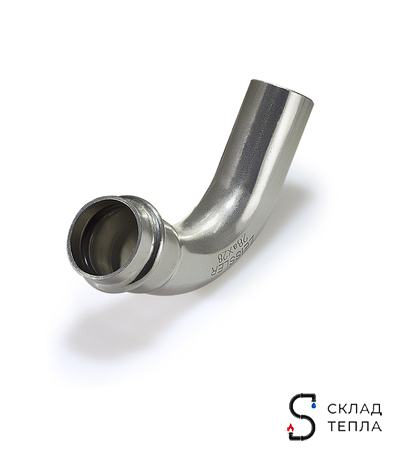 Отвод однораструбный 90° Zeissler 22 из нержавеющей стали. Вид 1.