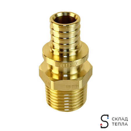 Муфта с наружной резьбой VALFEX - 20 х 3/4" (для труб из сшитого полиэтилена, 2шт). Вид 7.