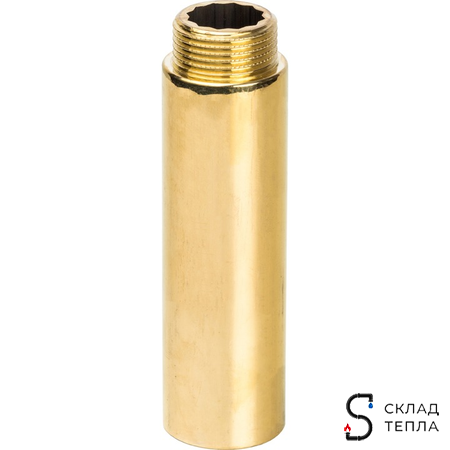 Удлинитель резьбовой STOUT - 3/4" длина 20 мм (НР/ВР, цвет латунный). Вид 2.