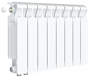 Радиатор биметаллический Rifar Monolit Ventil 350 - 8 секций (подключение нижнее слева)