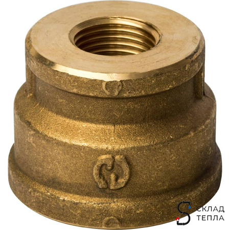 Муфта латунная резьбовая переходная STOUT - 1 1/4" x 1/2". Вид 3.