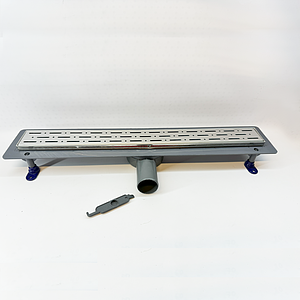 Трап-лоток с вращающимся сифоном VALFEX 64х600 (решетка линия из нерж. стали)