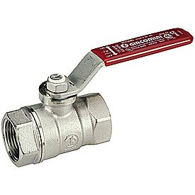 Кран шаровой Giacomini R250D - 1' (ВР/ВР, PN35, Tmax 185°С, ручка-рычаг красная)