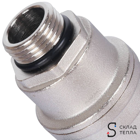 Воздухоотводчик автоматический STOUT - 1/2" (НР, воздухоотвод сбоку, цвет никелированный). Вид 9.